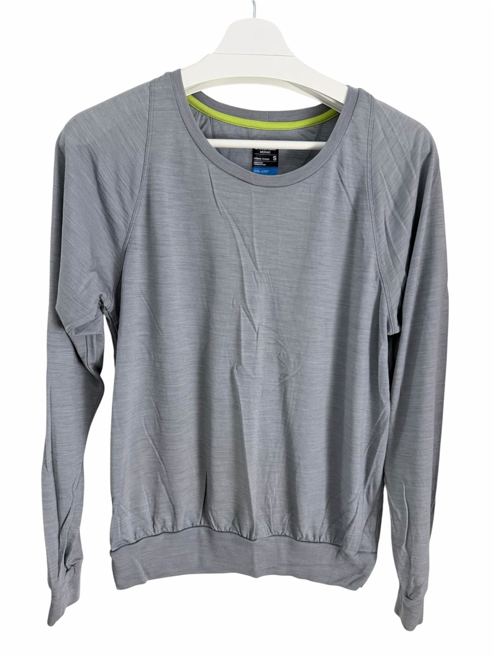 ICEBREAKER Gray Cool-Lite Merino Wool Long Sleeve Pullover Top s - Picture 2 of 11